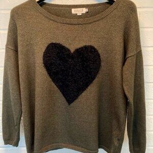 Molly Bracken Textured Heart Sweater